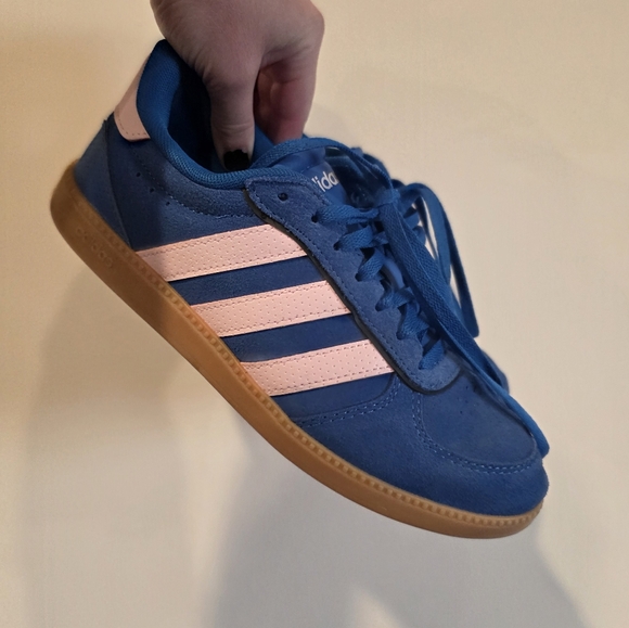 adidas Shoes - Adidas Cloudfoam Plus Suede 3 Stripe Sneakers Womens 6 Blue